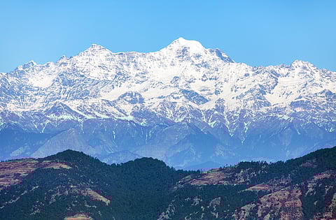 Bandarpunch is a mountain massif in the Garhwal Himalayas of Uttarakhand