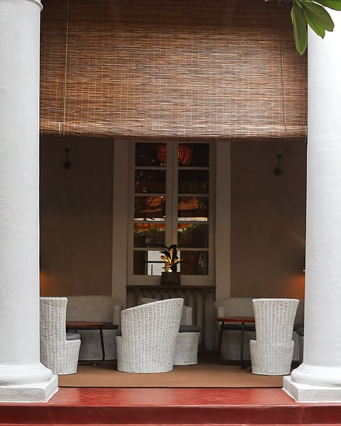 The cafe is housed inside an exquisite salon boutique