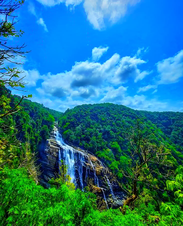 Unchilli Falls is located about 35 km from Banavasi