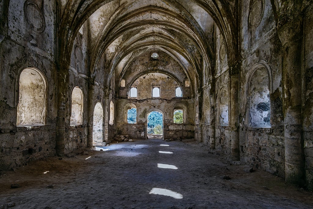 An abandoned church in Kayaköy
