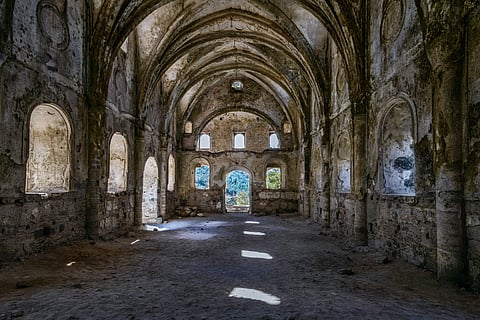 An abandoned church in Kayaköy