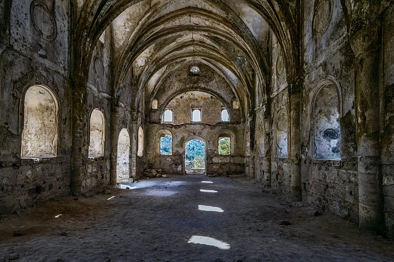 An abandoned church in Kayaköy
