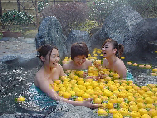 Celebrating Toji with a Yuzu bath