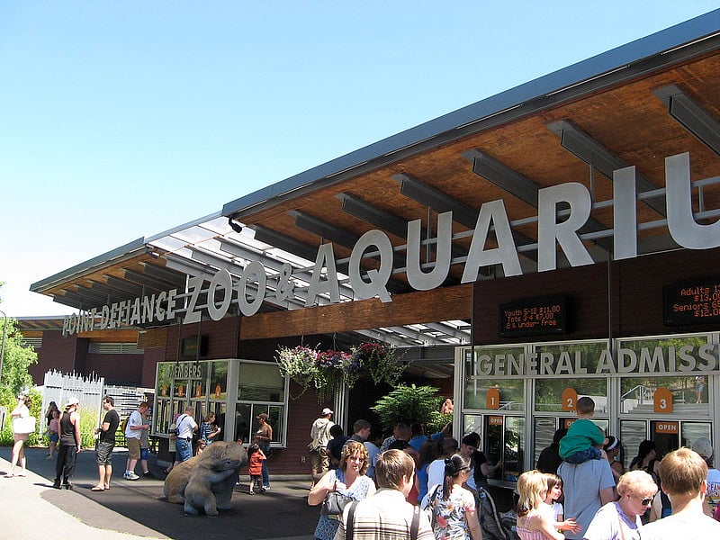 The zoo showcases a variety of animals from around the world