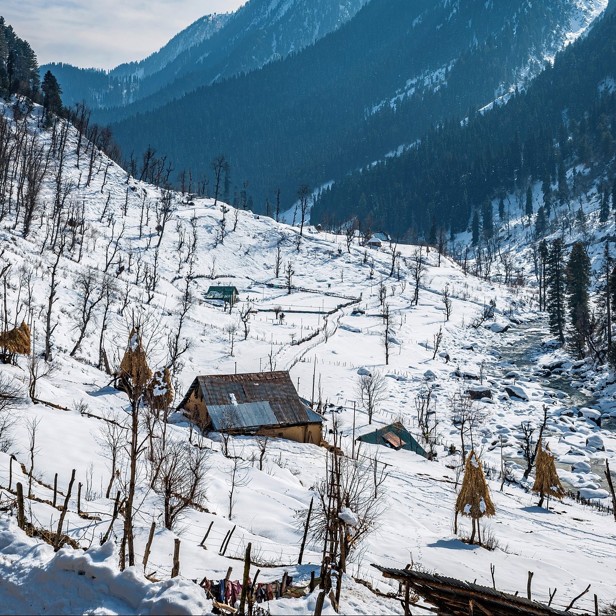 A view of snow-capped Aru Valley
