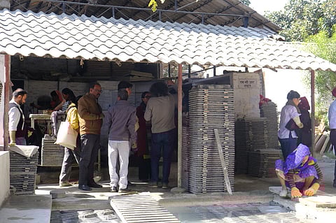 A TARA Nirman Kendra centre that produces micro concrete roofing tiles