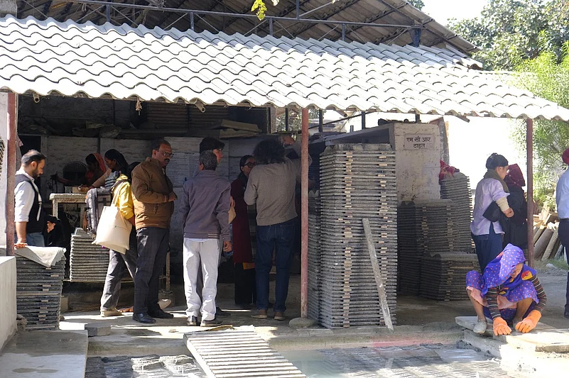 A TARA Nirman Kendra centre that produces micro concrete roofing tiles
