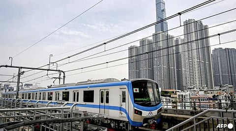 The newly inaugurated metro line in HCM city