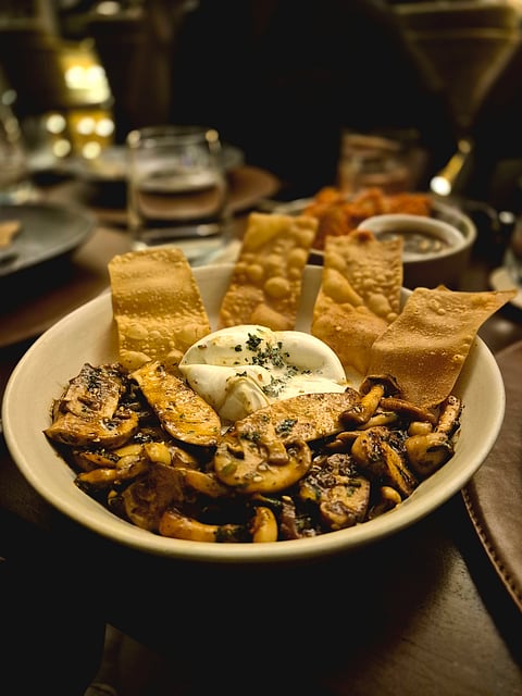 Shrooms & Burrata at Asper