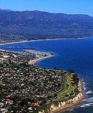 Aerial view of Santa Barbara, California