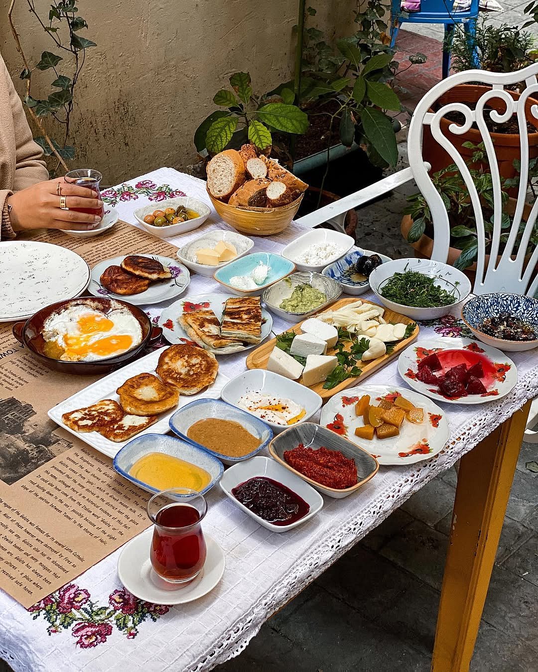 The fantastic spread at the cafe