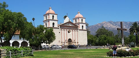 Spanish missions in California comprise a series of religious and military outpostsBar