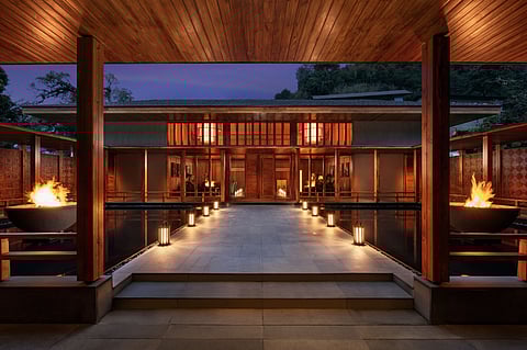 The courtyard at Taj Guras Kutir