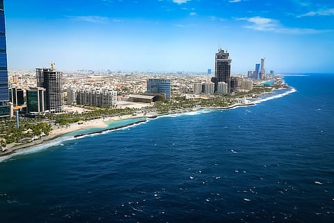 A stunning view of the Red Sea coast of Saudi Arabia