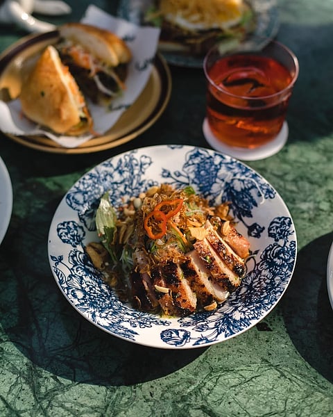 The food menu at Grumps features an impressive selection of Asian tapas