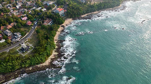Aerial view of Tangalle coast
