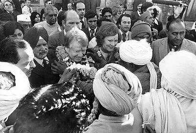 Nasirabad- Daulatpur village welcomes President Jimmy Carter and Rosalynn Carter on January 3, 1978