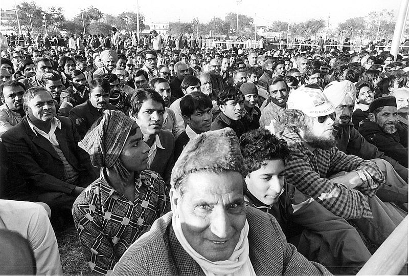 Crowd gathered at Ramlila Grounds for the civic reception of President Jimmy Carter
