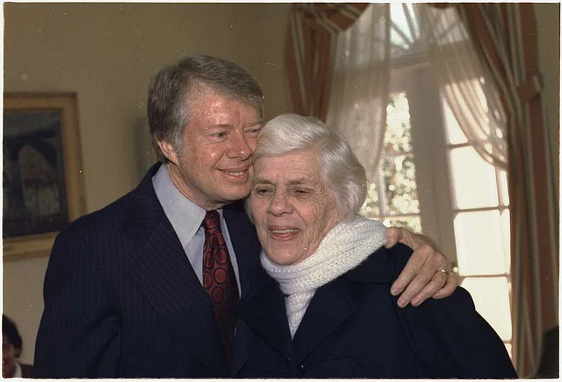 Jimmy Carter and his mother Lillian Carter