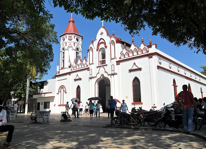 Aracatacas church where Garcia Marquez was baptized
