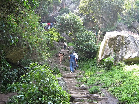 Way to the caves
