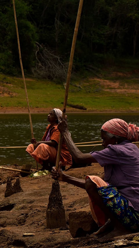 Mannan women fishing