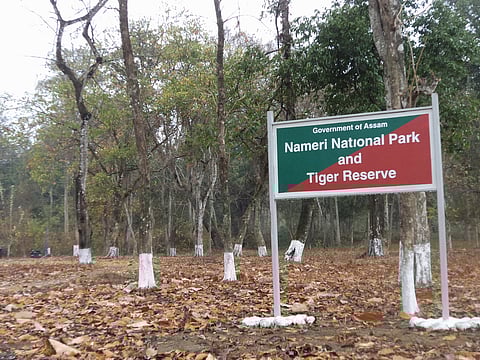 A signboard at Nameri National Park in Assam