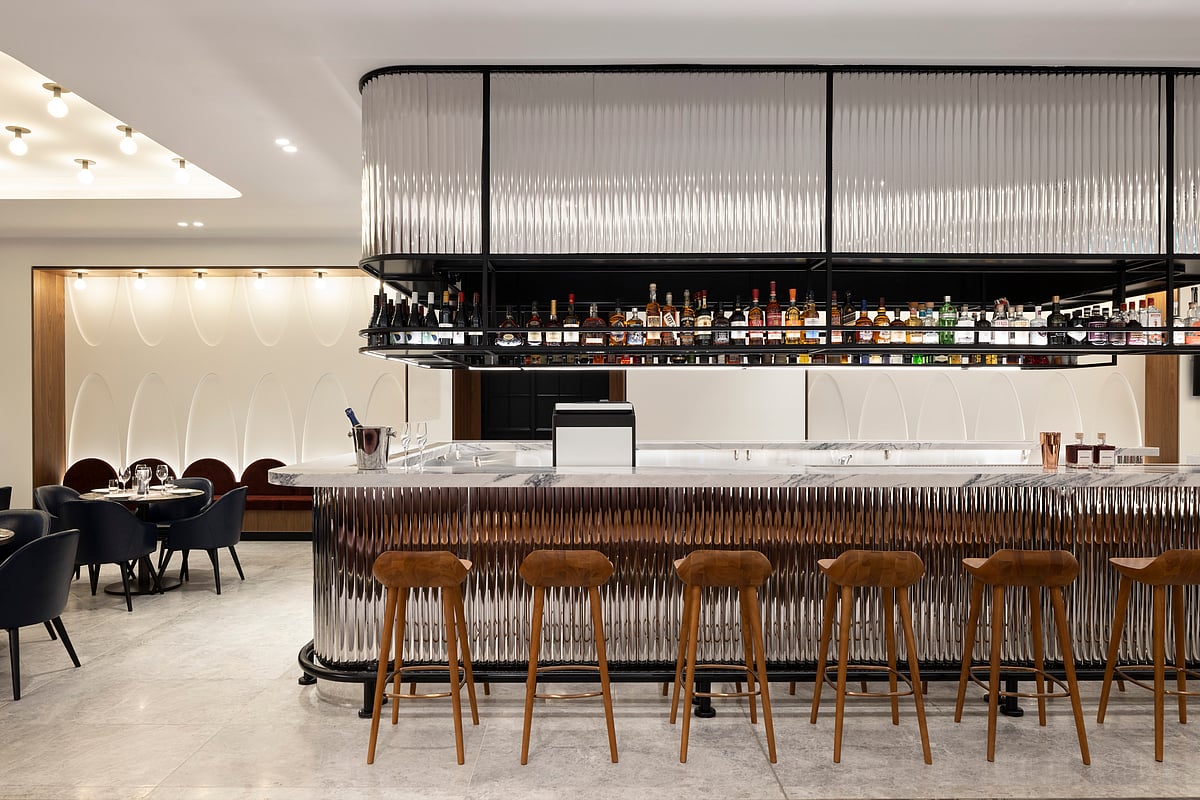 The signature mid-century design influence is evident all over the place
