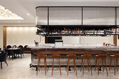 The signature mid-century design influence is evident all over the place