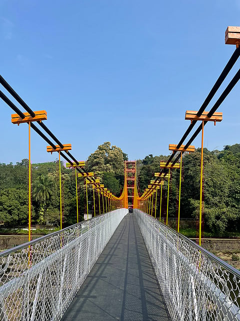 Stepping onto the Hanging Bridge