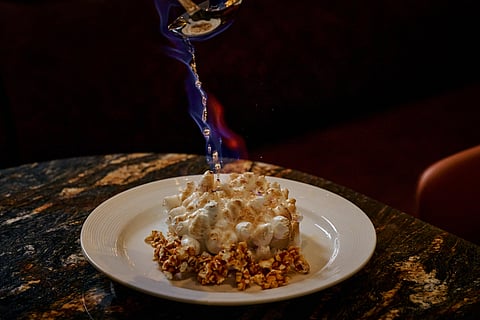 The hotel's famously indulgent Bombe Alaska