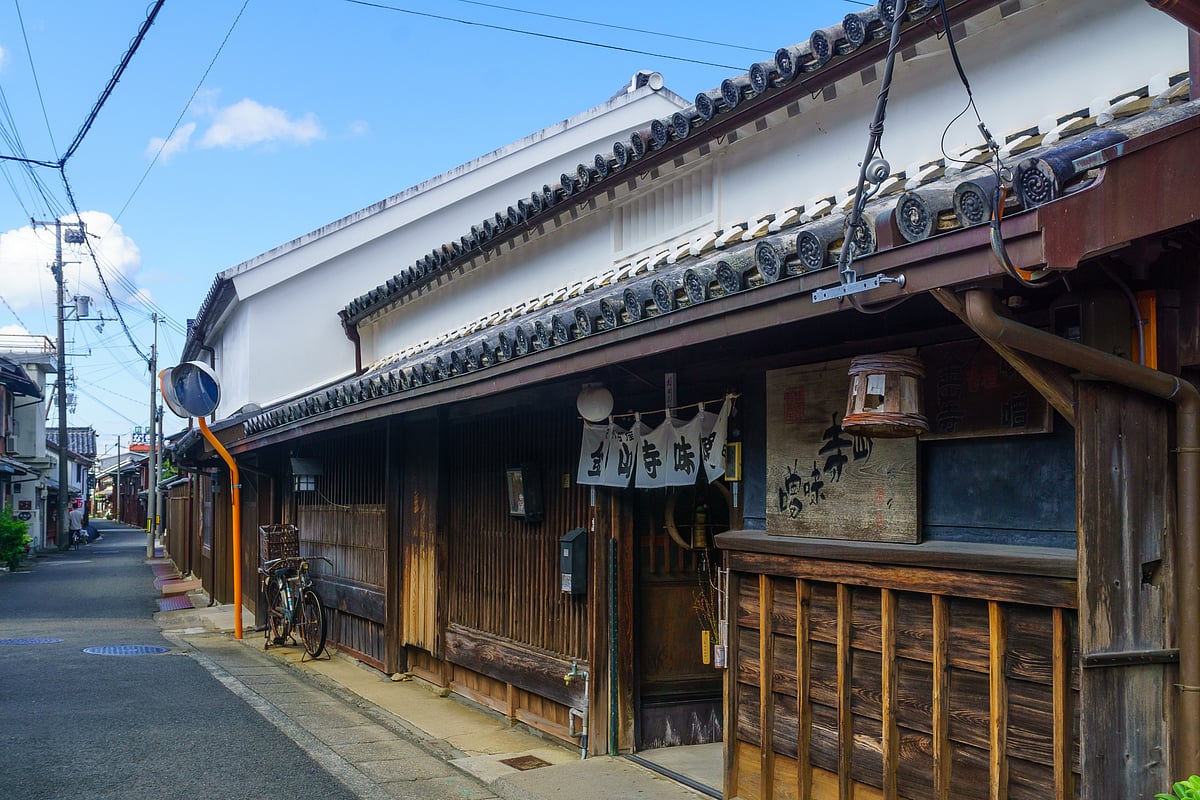 Traditional houses in Yuasa, the birthplace of soy sauce