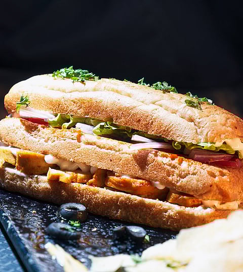 Vegan club sandwich by Greenit