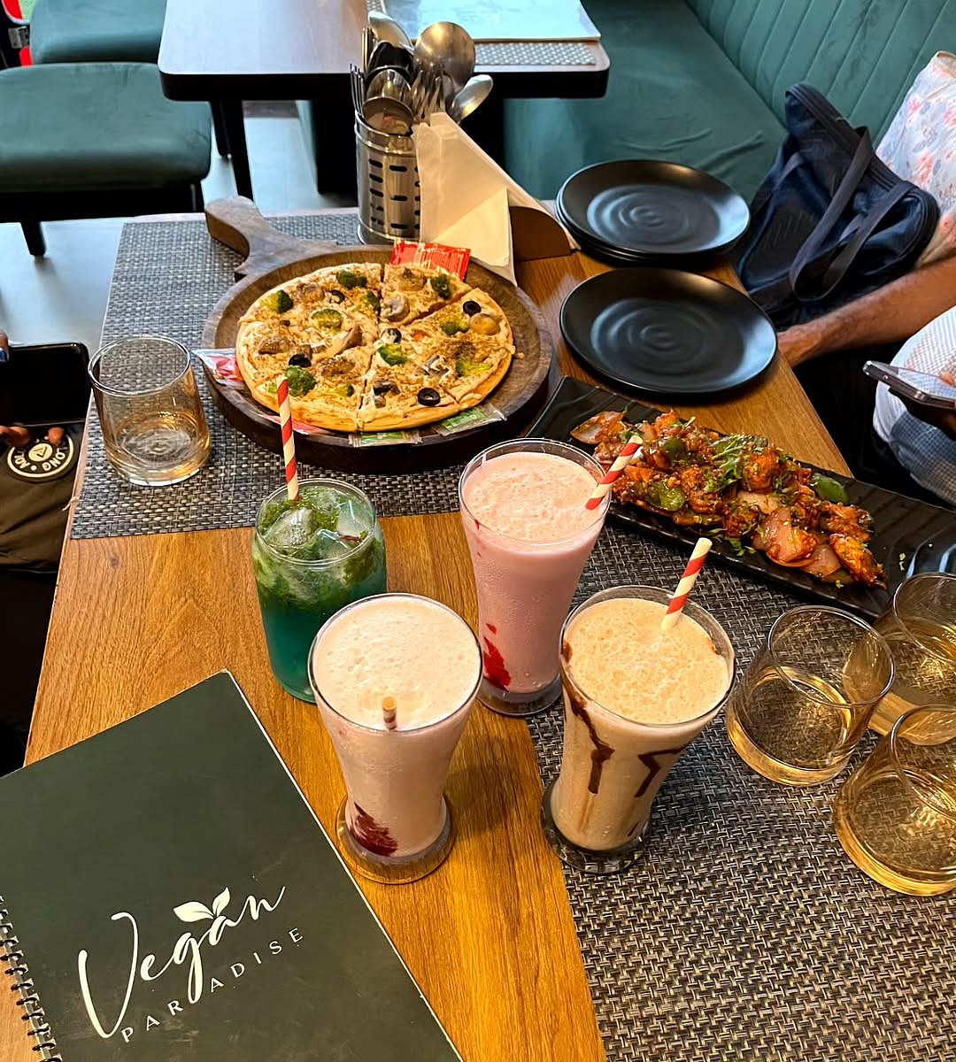 A platter of food from the Loving Hut