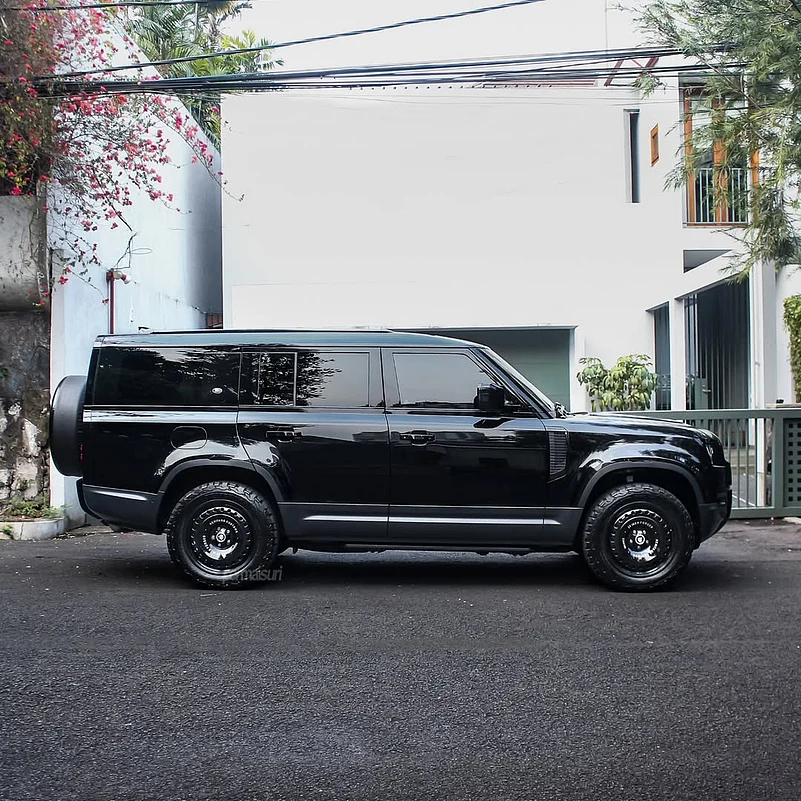 Land Rover Defender on the street