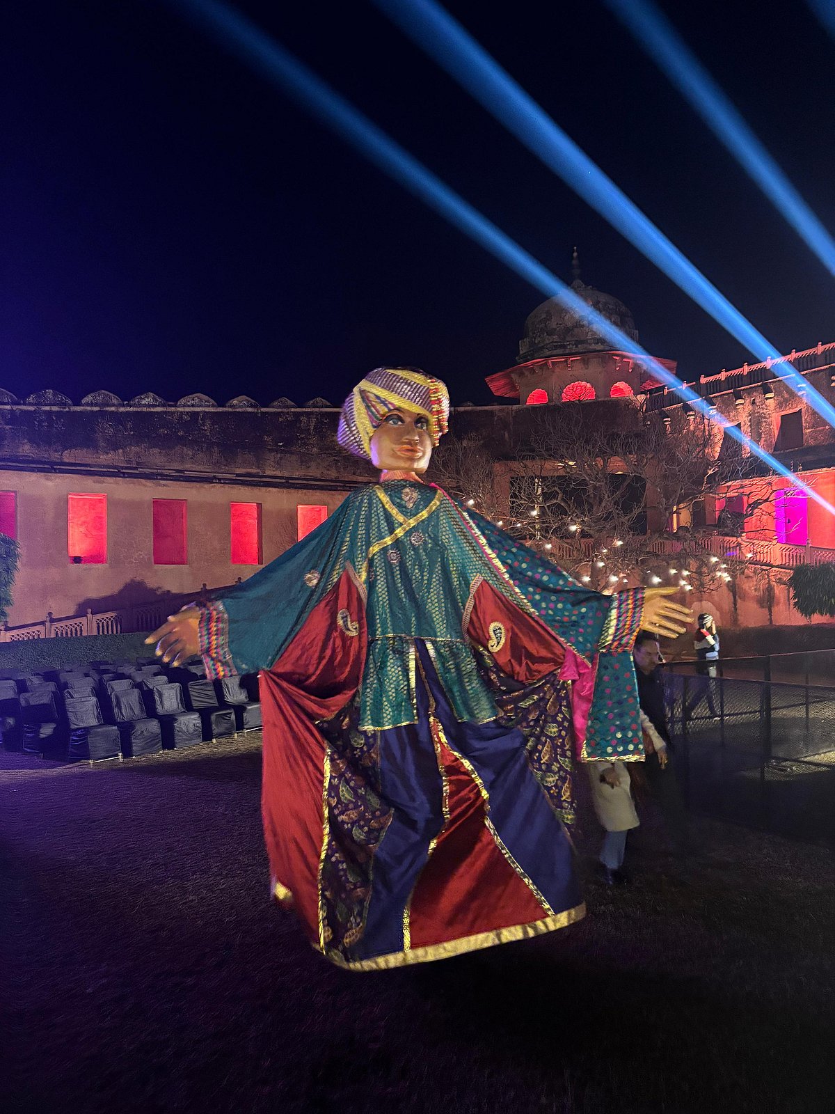 A puppet show at the festival