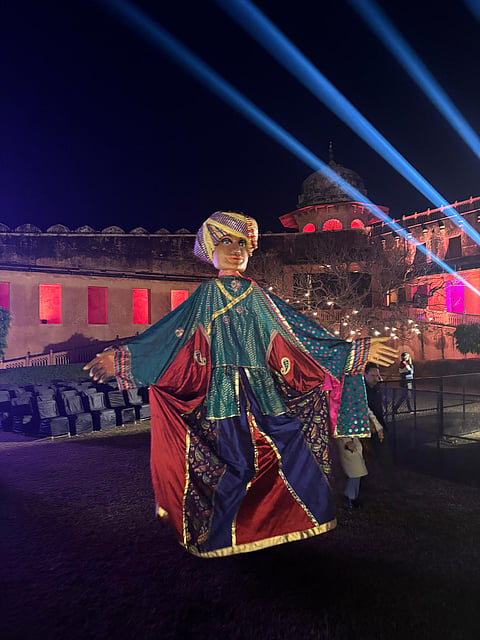 A puppet show at the festival