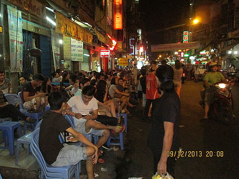 The street is always crowded with locals and international travellers