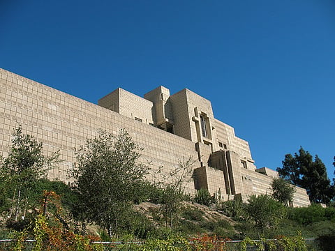 This remarkable structure was built using an impressive array of precast concrete "textile" blocks
