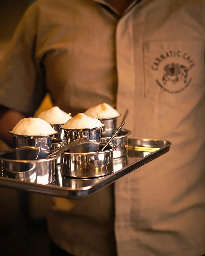 Filter coffee at Carnatic Cafe is a must