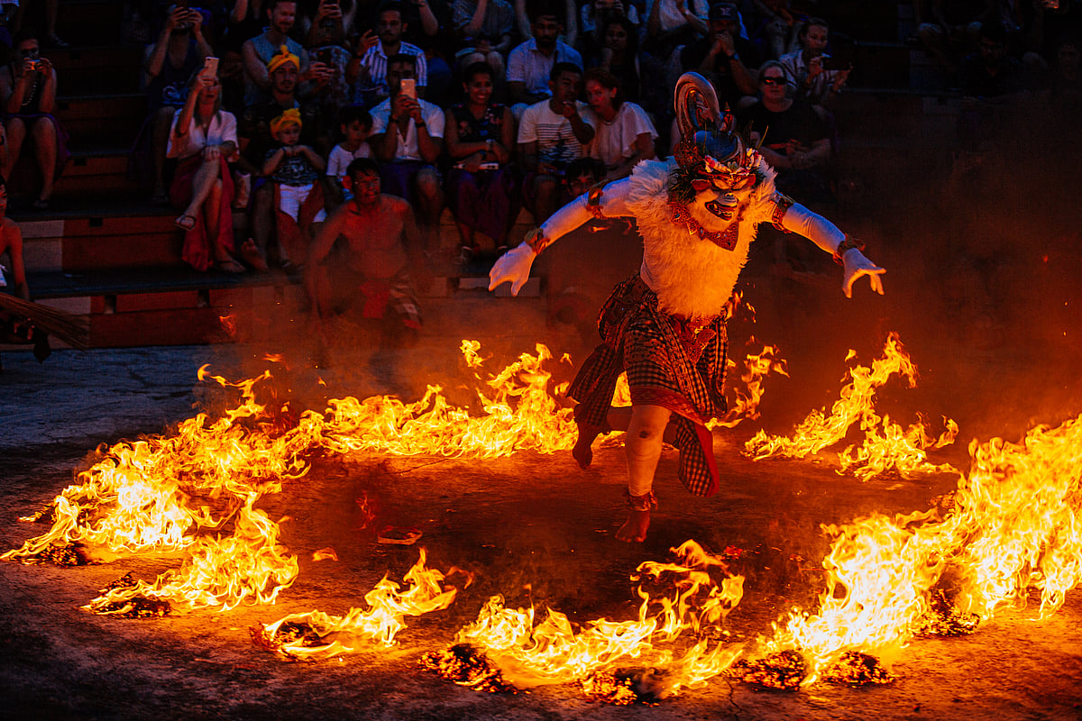 The Kecak fire dance at the Uluwatu Temple is riveting