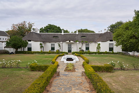 Historic buildings in the Cape Dutch style of architecture that form the Drostdy Museum of Swellendam