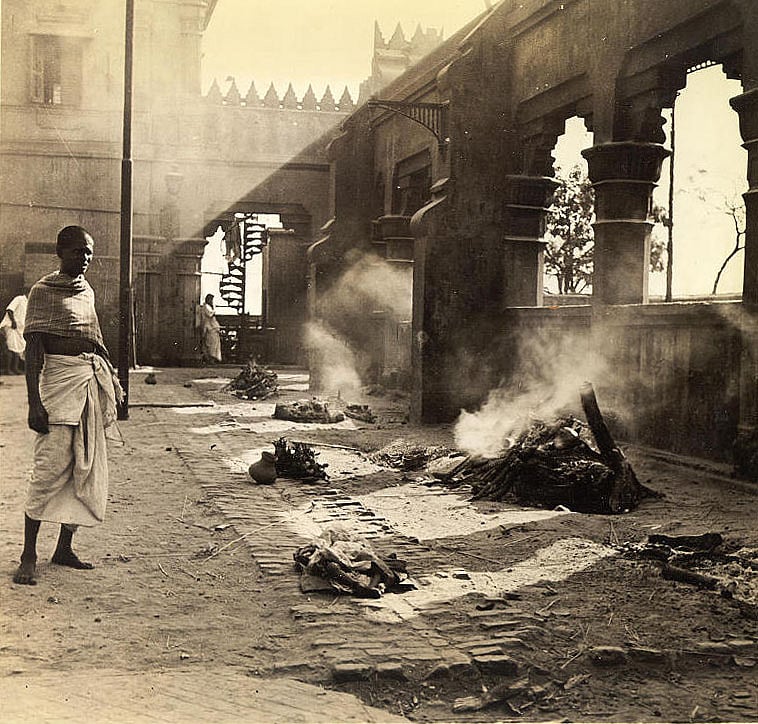 Nimtala burning ghat in 1945