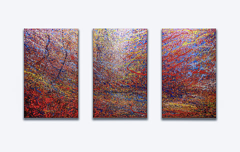 "Raas" by Aparna Bidasaria on display at Snowball Studios in Mumbai