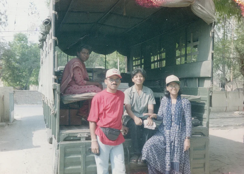 Clad in a blue suit, Major (Dr) Madhu heads to the Kashmir Valley after basic military training