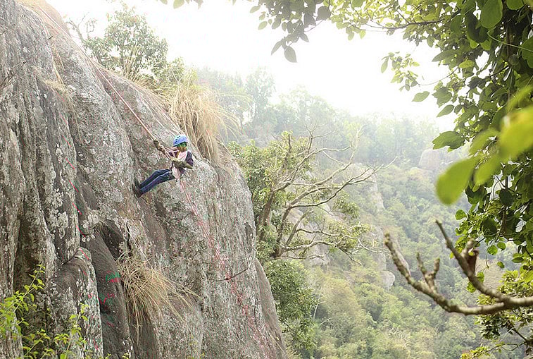 Rock climbing in Yercaud