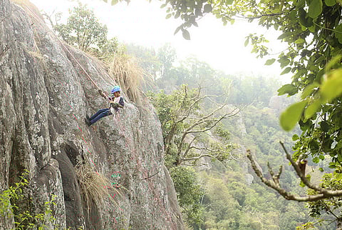Rock climbing in Yercaud