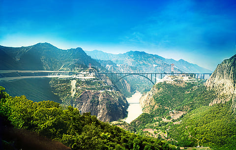 The Chenab Rail Bridge, the world's highest railway bridge, is located between Bakkal and Kauri in the Reasi district of Jammu