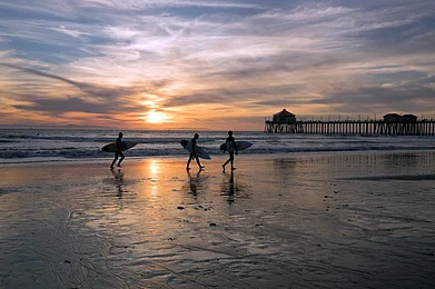 Pixabay : A beautiful sunset at Huntington Beach, California