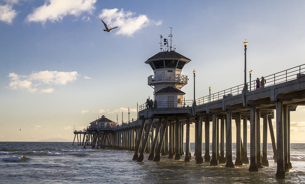 A view of the iconic Huntington Beach Pier